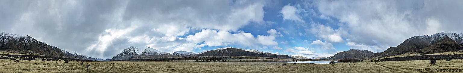 The open Ahuriri Valley beneath the South Island hills