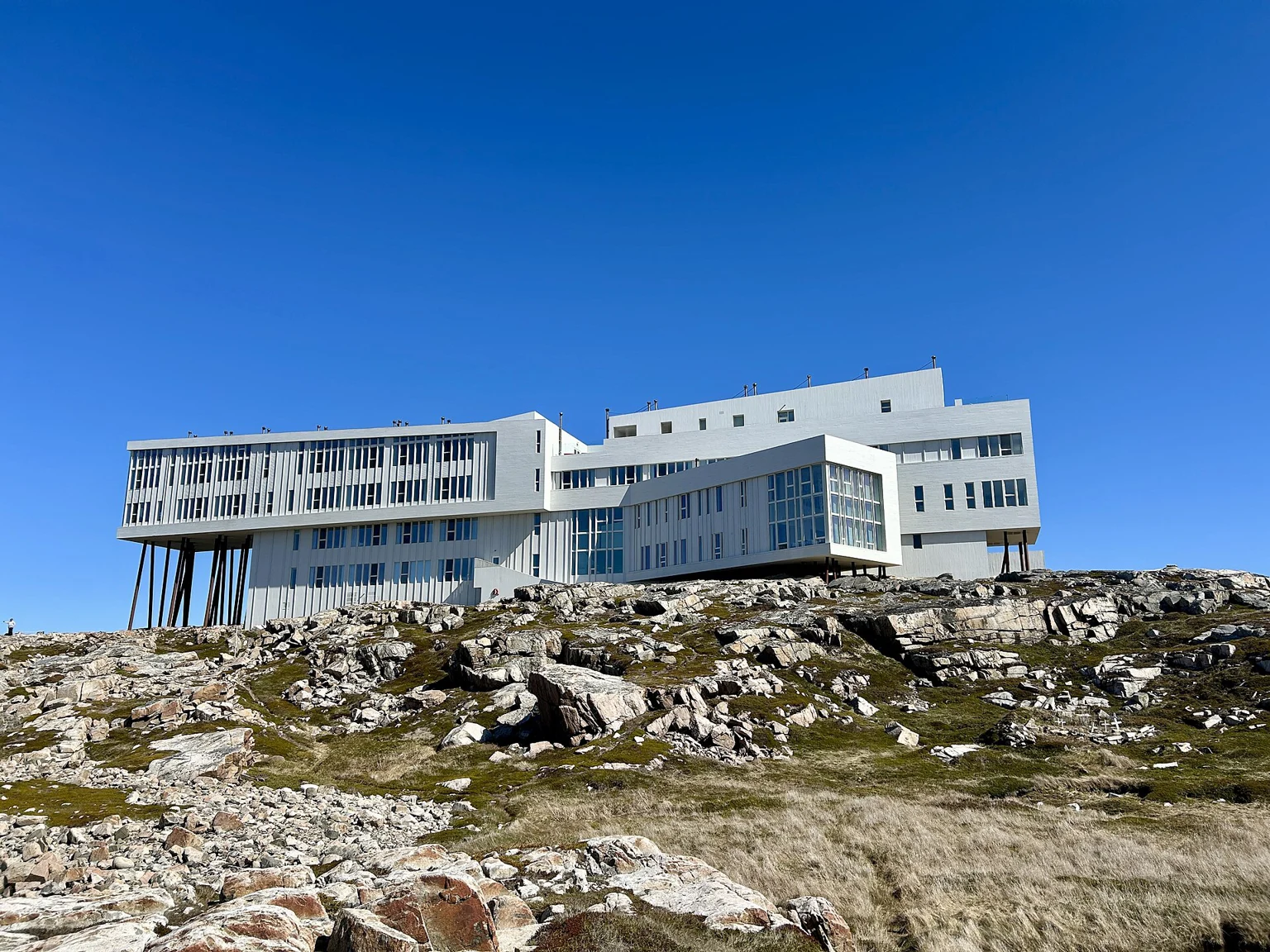 Fogo Island Inn above the rocky Atlantic shoreline