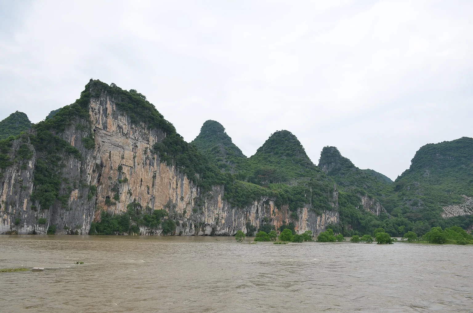 Karst peaks along the Li River near Yangshuo